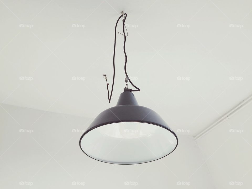 Designer lamp in kitchen