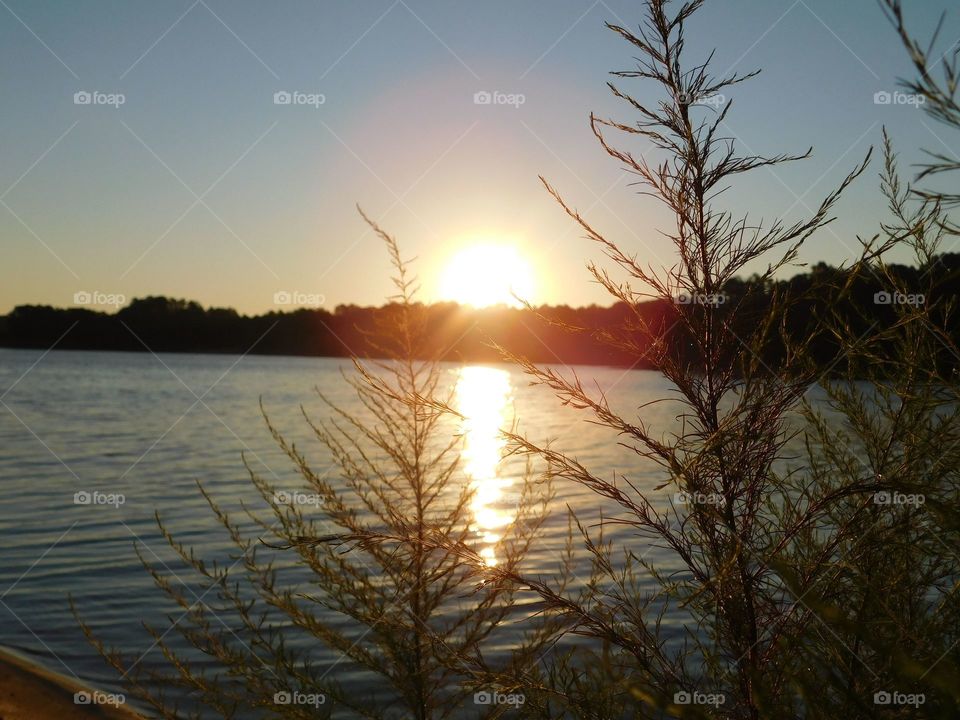 sunrise over a lake, sky, peaceful , lake