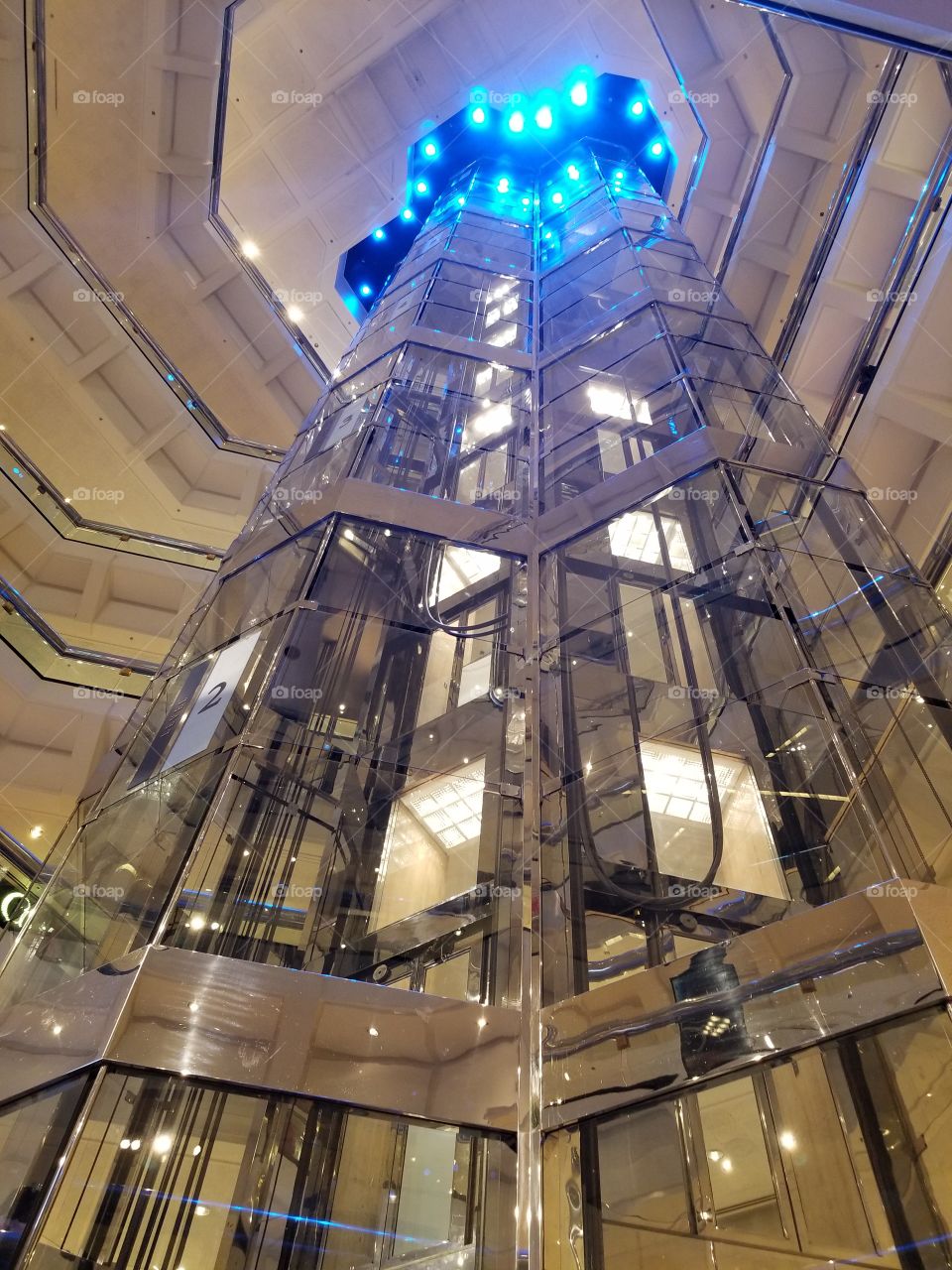 Indoors, Ceiling, Glass Items, Light, Escalator