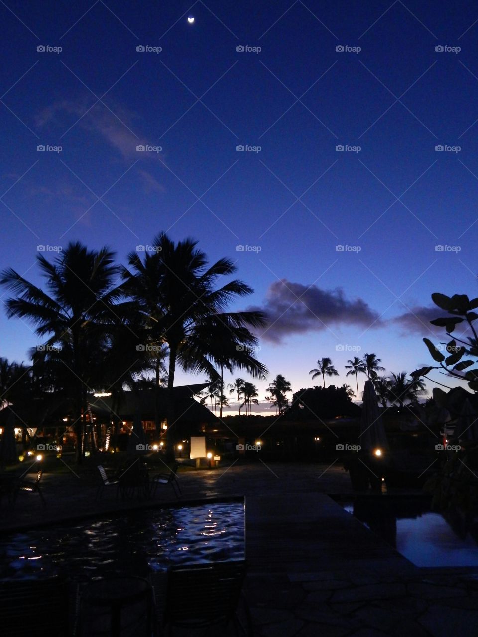 Sunset meets night time.