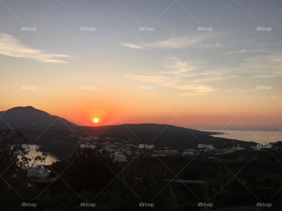 Sunrise in Santorini Greece 