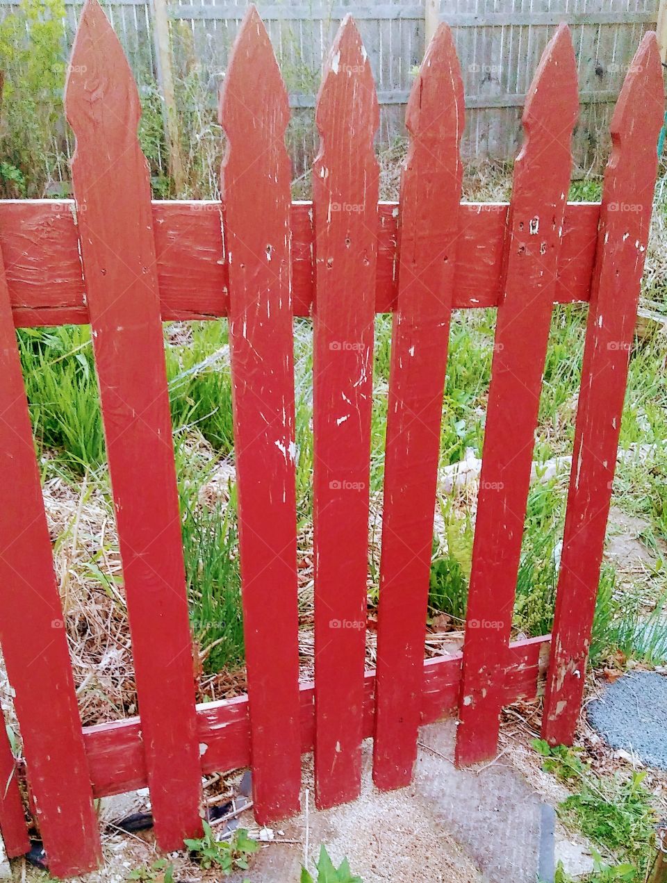 Red Garden Fence