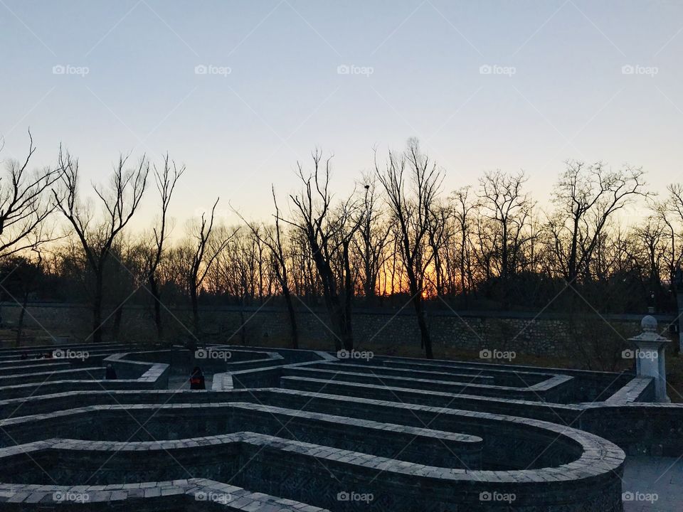 Maze sun set 