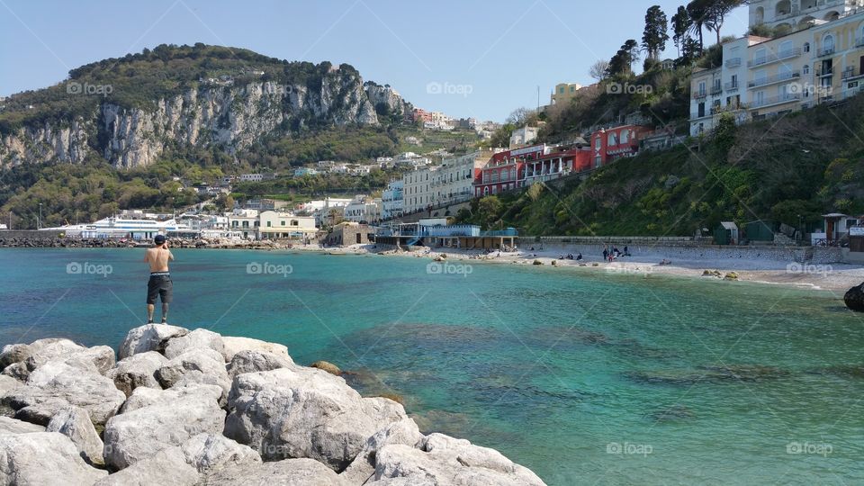 beach on Capri. traveling around italy