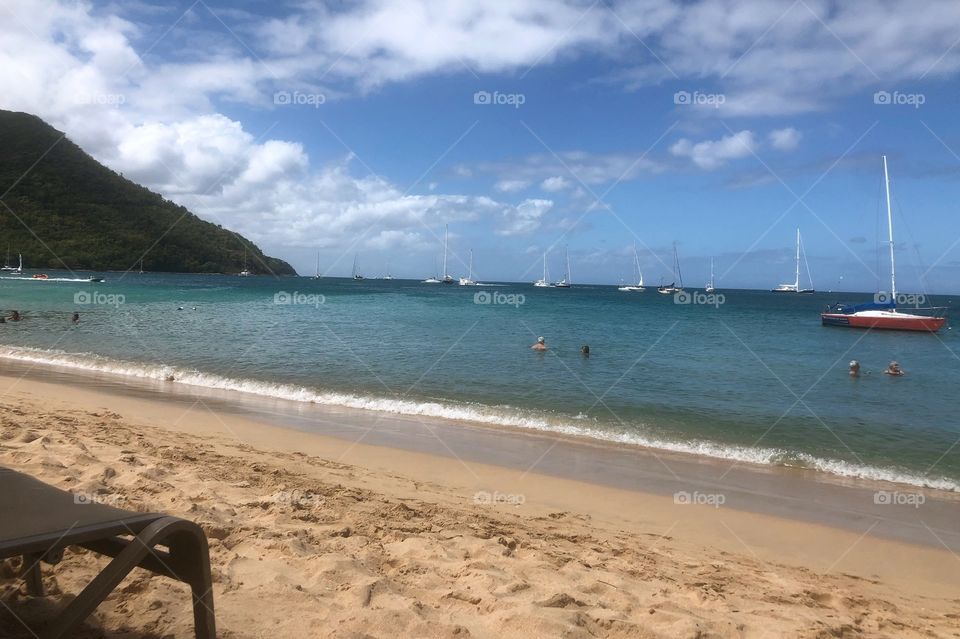 St. Lucia beach day