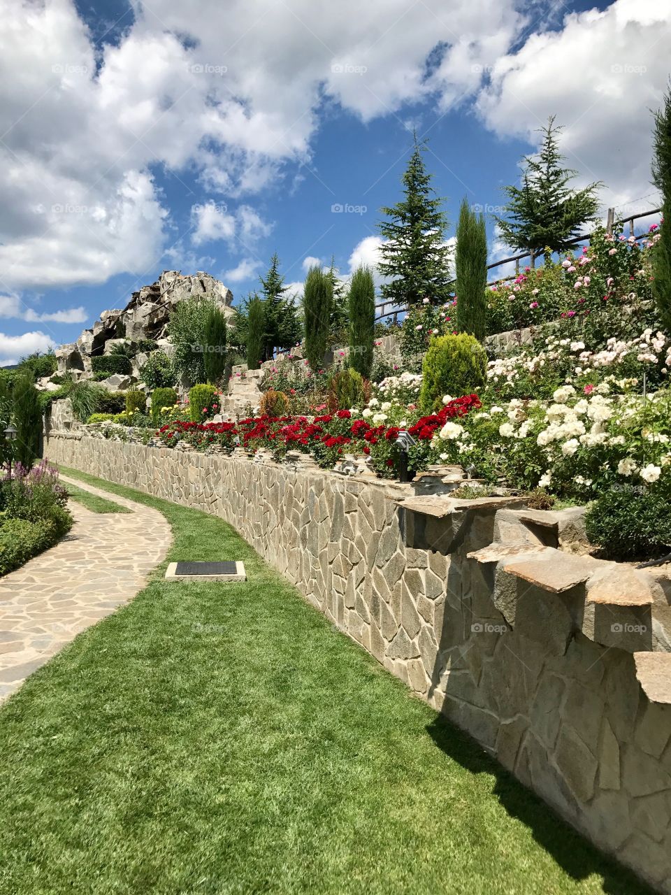 Garden, Flower, No Person, Architecture, Lawn