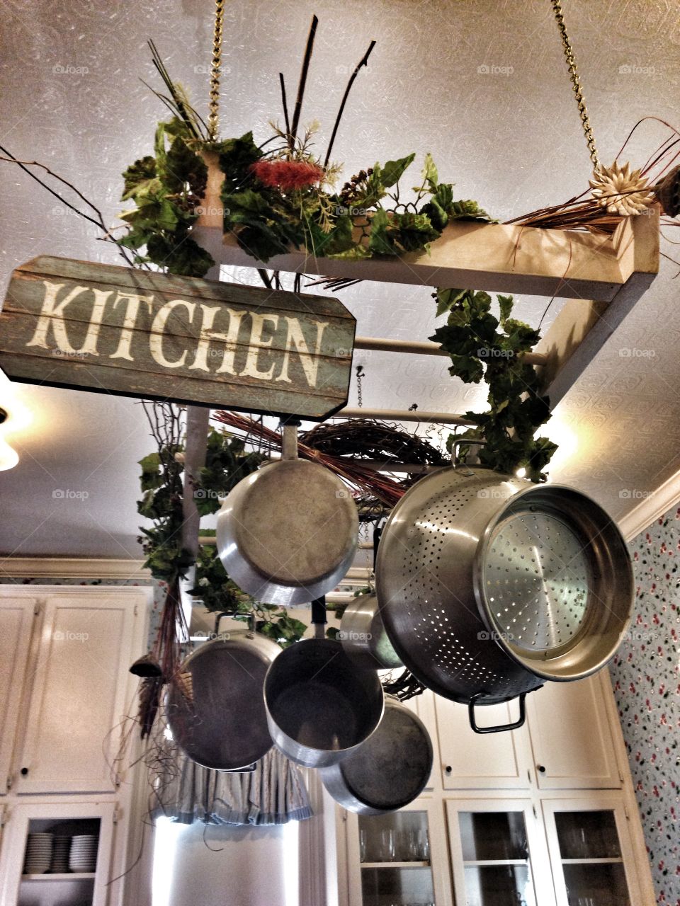 Time in the kitchen. Kitchen decor in a historical home