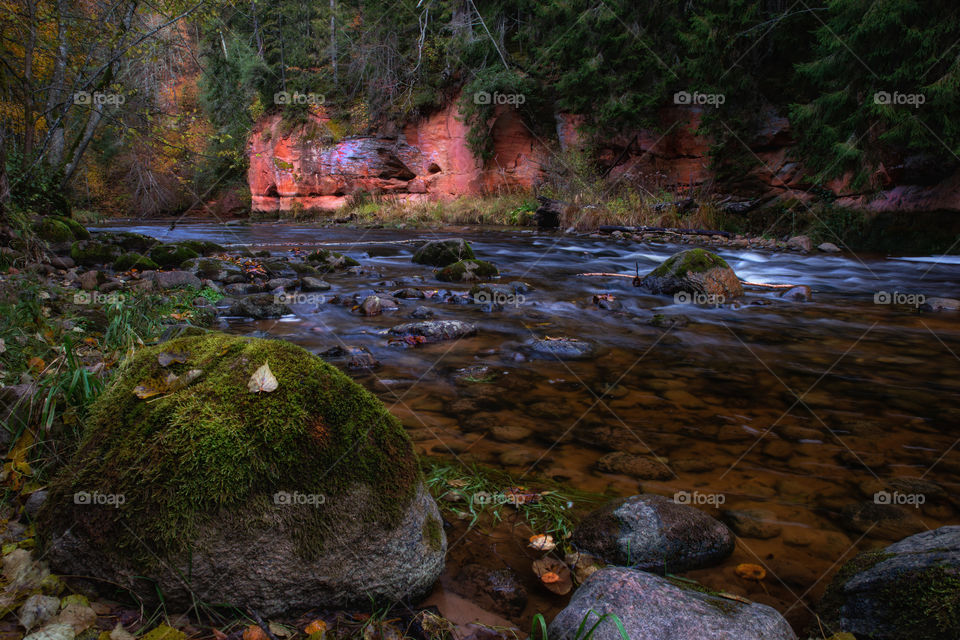 Stream. River. Long exposure.