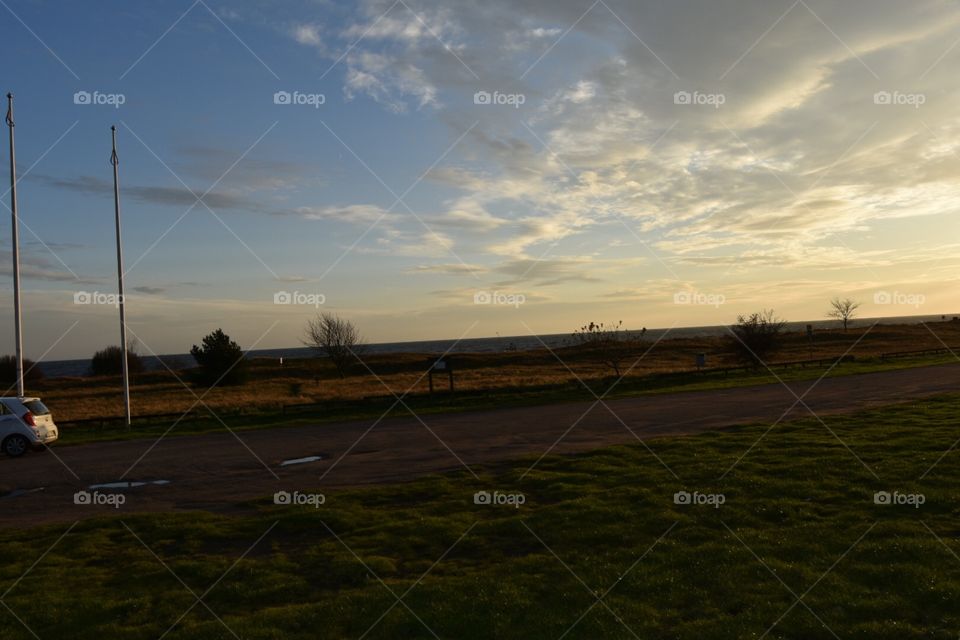 Landscape, Agriculture, Farm, Sunset, Light