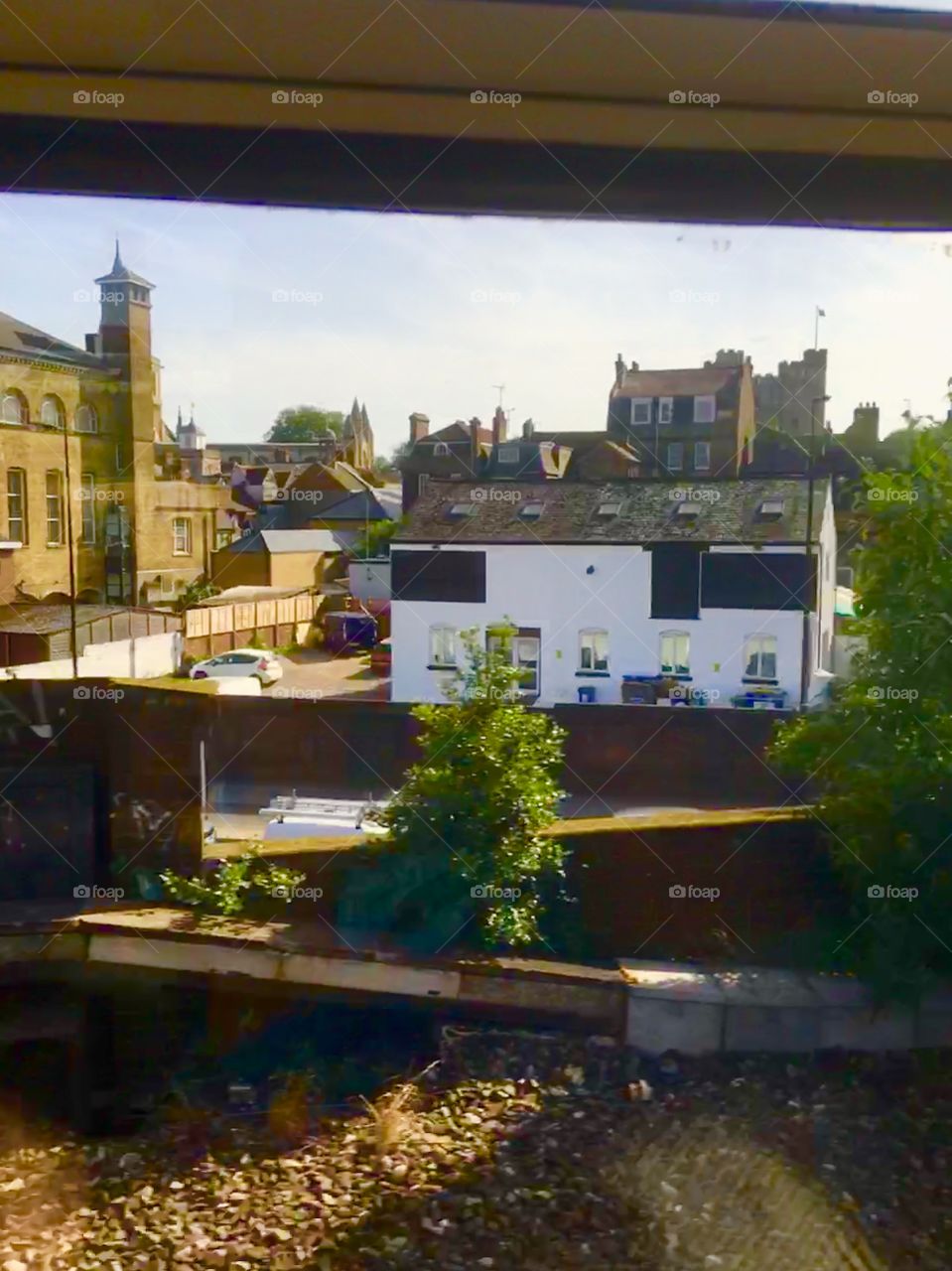 There goes Rochester and it’s castle, as I fly by in a train 