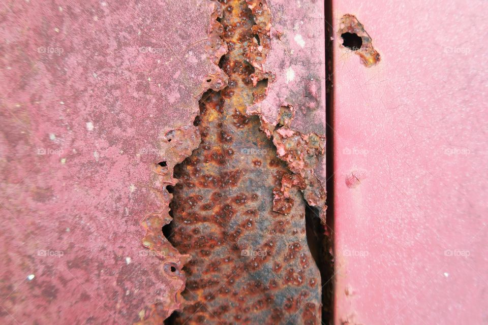 rust and holes from above