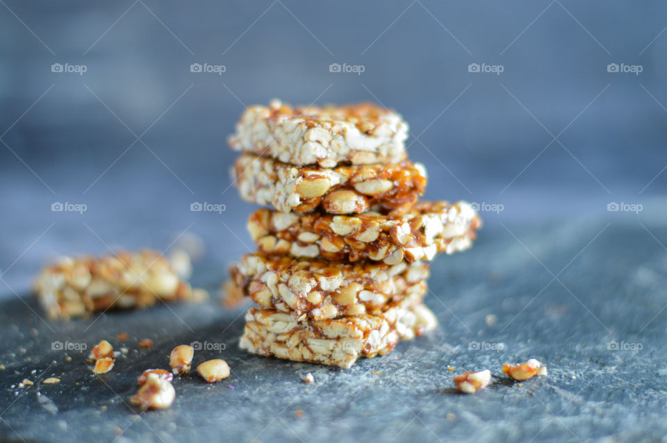 Crunchy super delicious peanut bar , food for life , best food for winters, snack time 