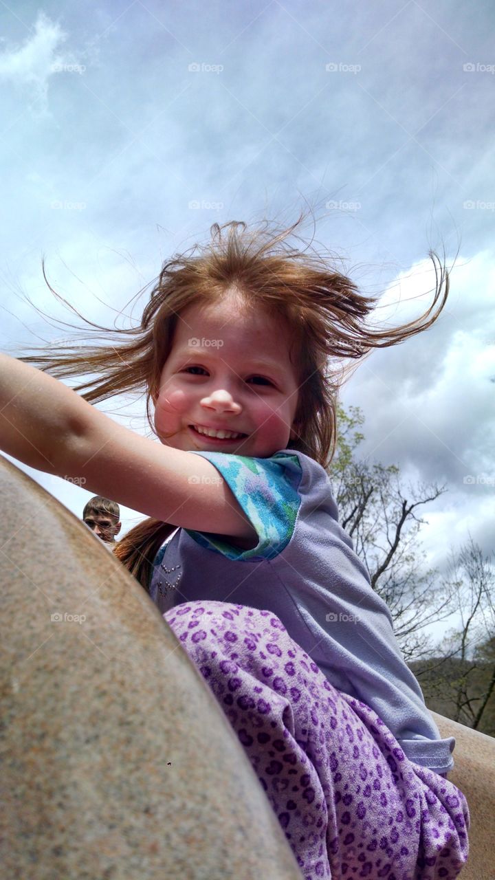 Windy. my daughter 
