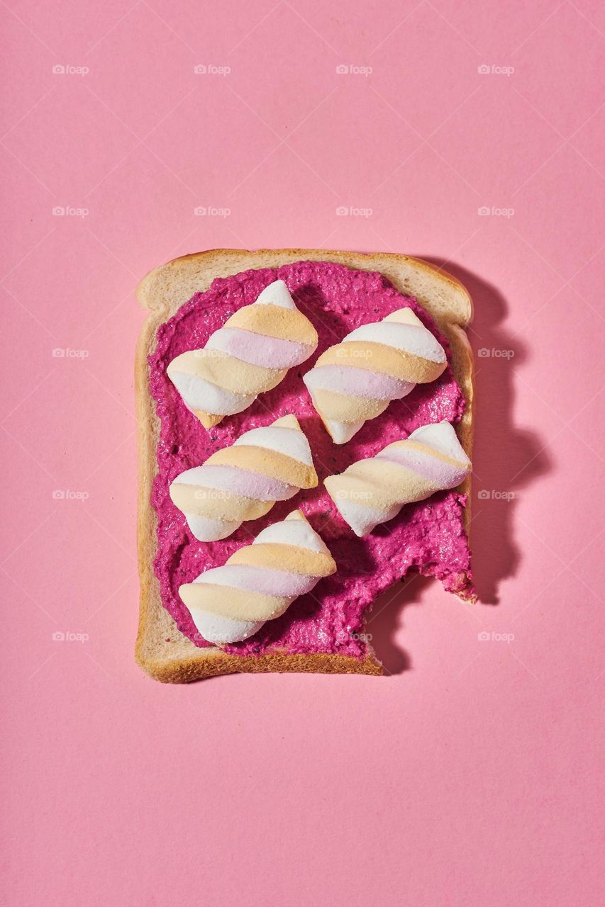 pink marshmallow sandwich