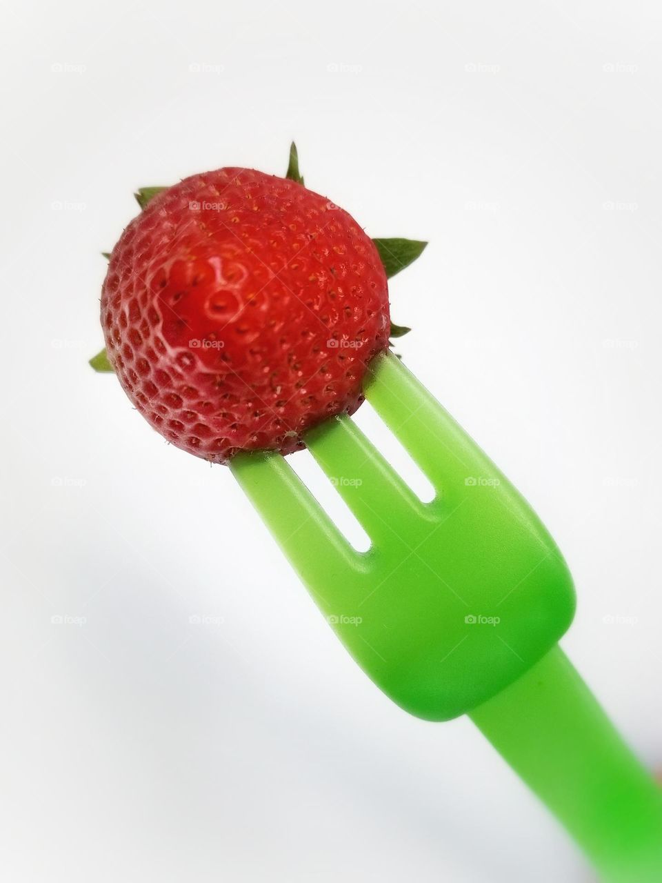 Green Fork with Strawberry