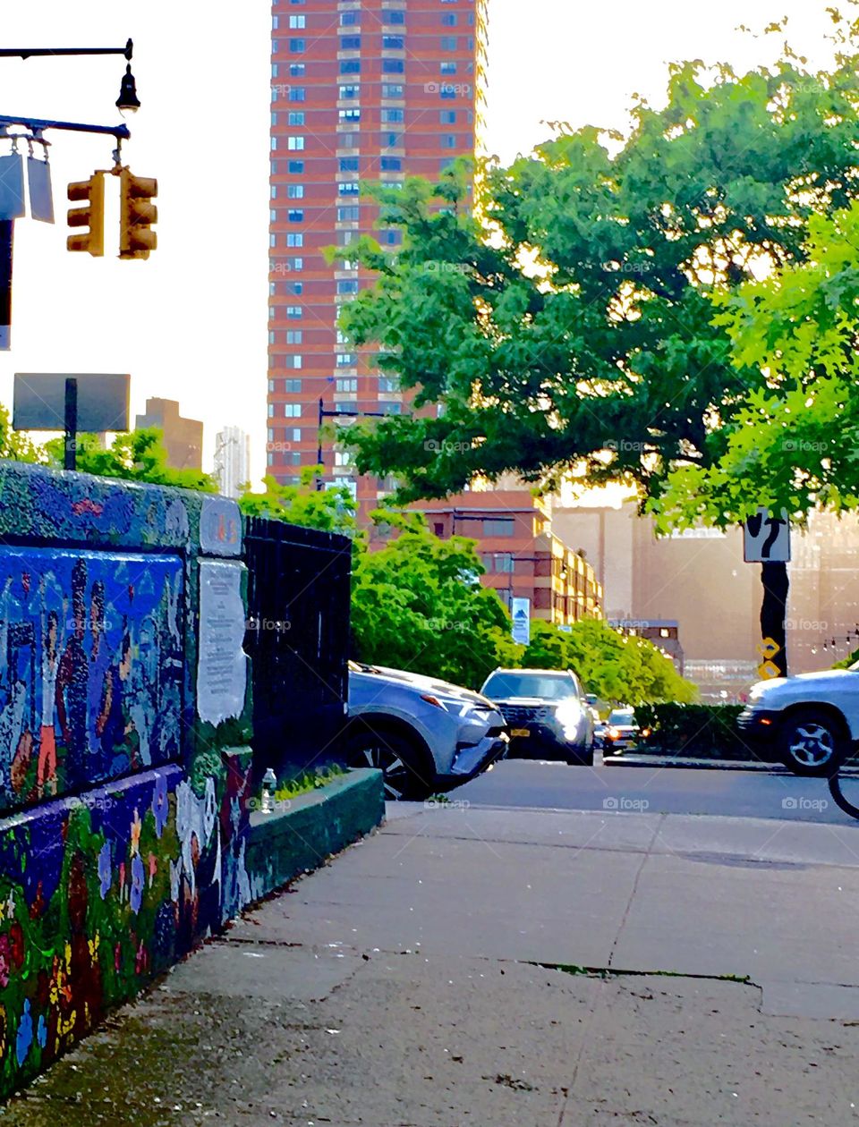 This is a beautiful picturesque city block on “48th Street” and “Vernon Jackson Avenue” in LIC, Queens. This photo was taken across the street from “Laundry City” where we frequently wash our laundry. 2020. Hypnotic Productions