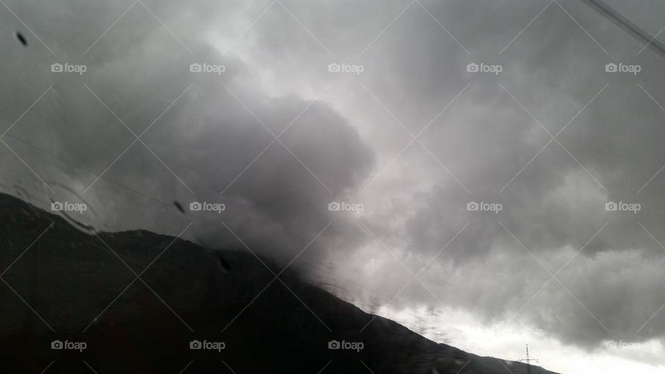 Landscape, Storm, Mountain, Sky, Snow