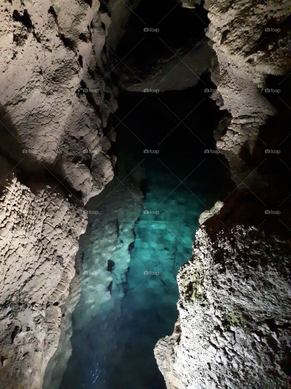 Höhle, Grotte, Blau, See
