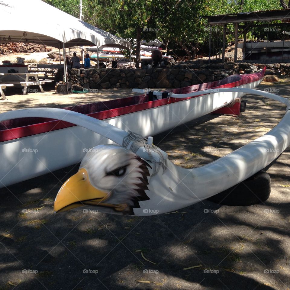 Canoe with outrigger 