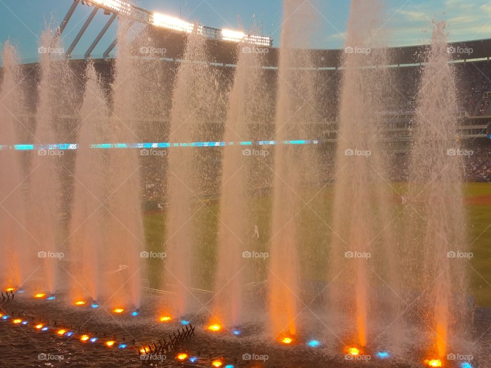Fountain at Baseball game