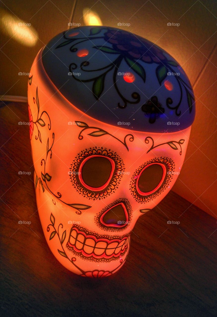 Sugar Skull Candle