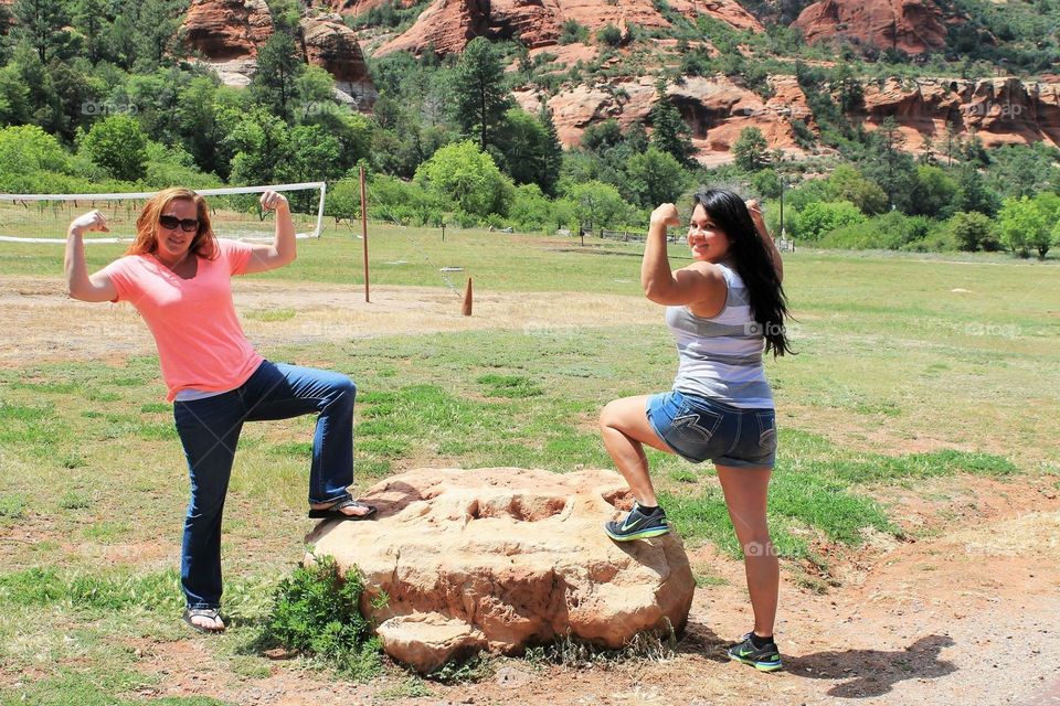 Girl Power. Showing our "flex" Girl Power to Sedona Arizona 