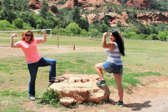 Girl Power. Showing our "flex" Girl Power to Sedona Arizona 