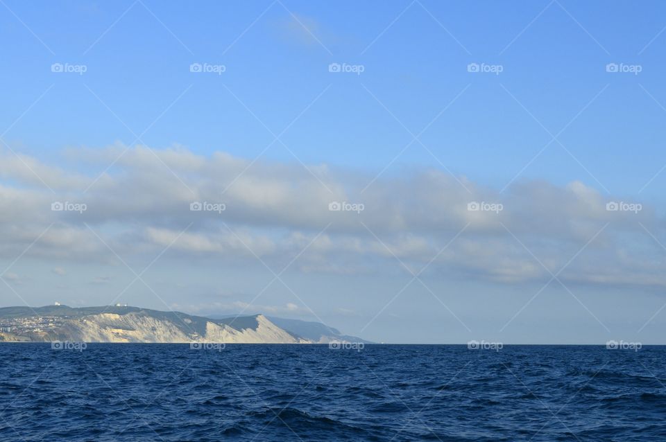 seascape with a coastline