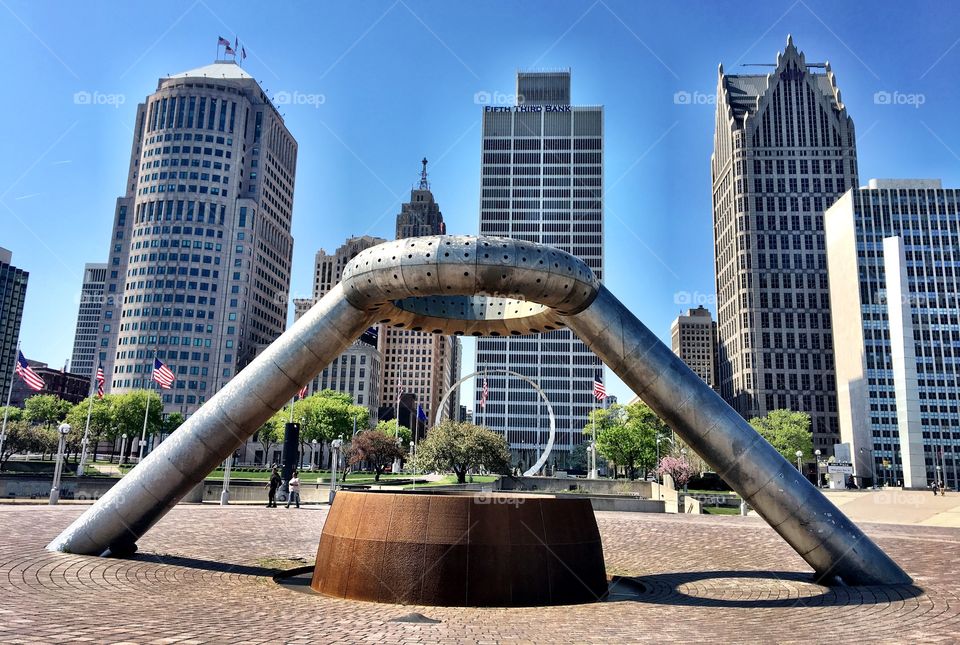 Hart Plaza, Downtown Detroit, MI
