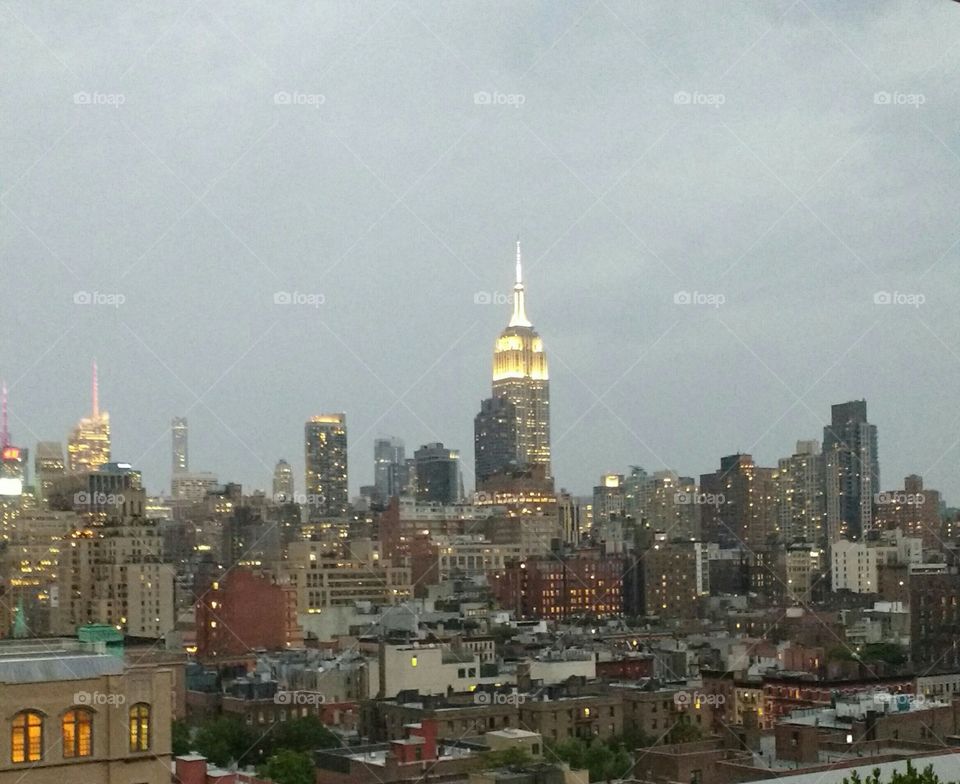 Empire State Building from Rooftop Hotel