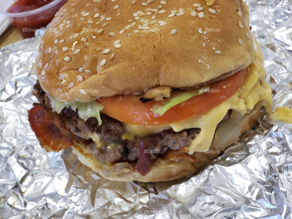 greasy burger