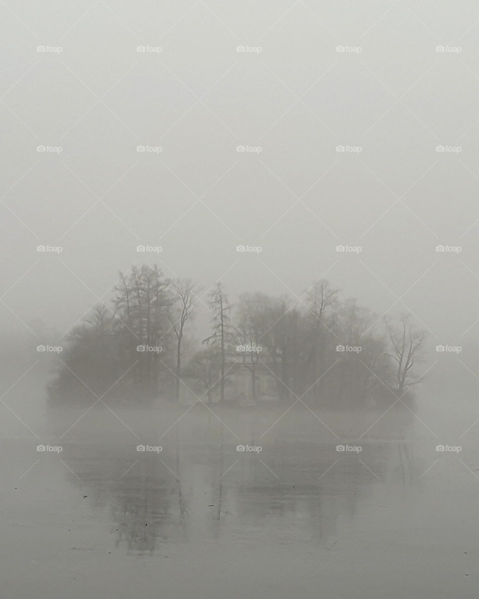 foggy day.Tsarskoe Selo - a museum-reserve in the city of Pushkin (St. Petersburg)
