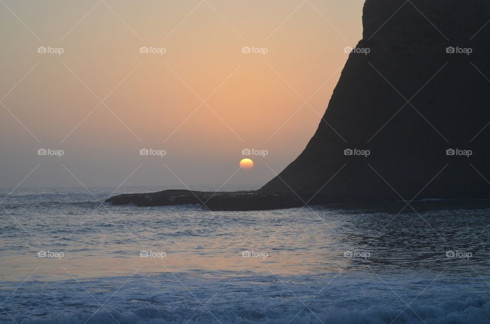 Sunset at Martins beach 