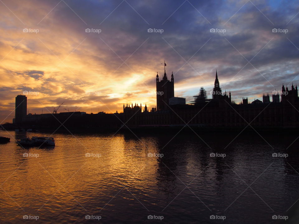 sunset in London