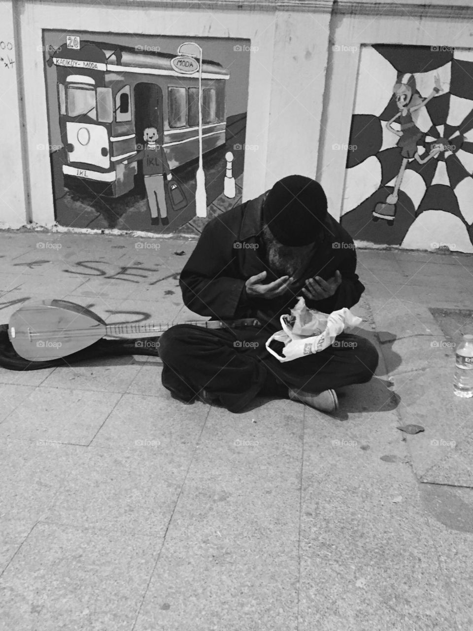 Unknown person praying