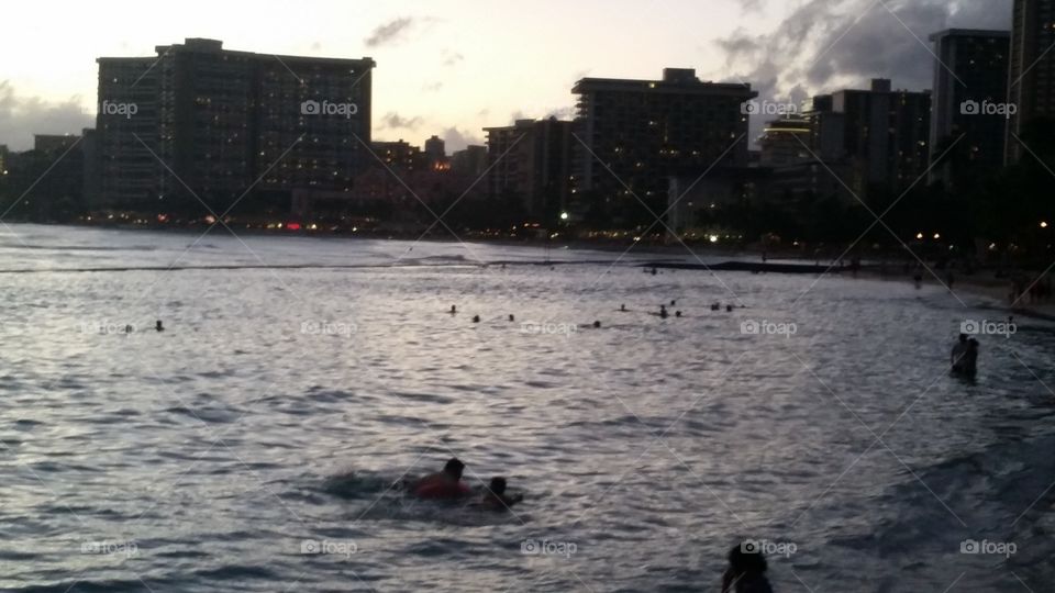 Waikiki evening's on the Beach