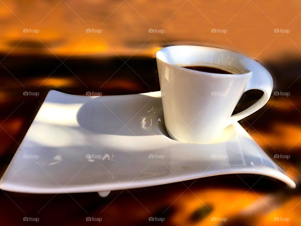 Coffee in beautiful dishes