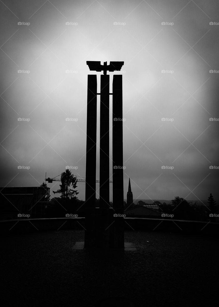 Black and white monument