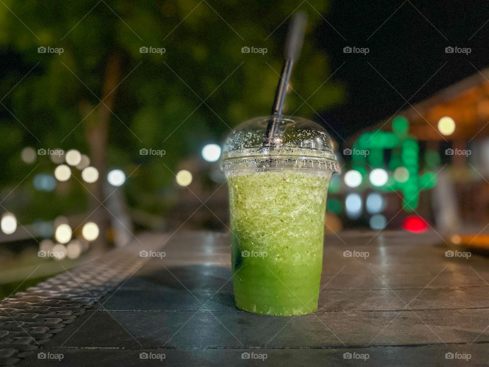 Fresh Lemon and mint juice. 