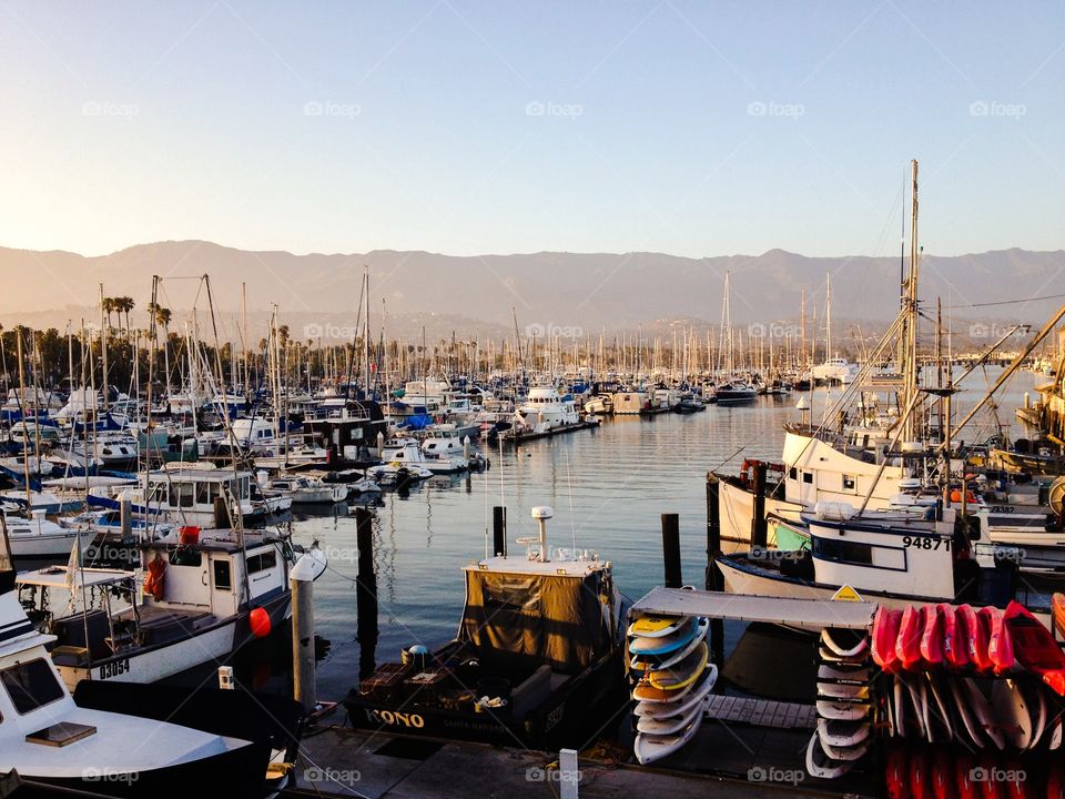 Santa Barbara Boats from Pier