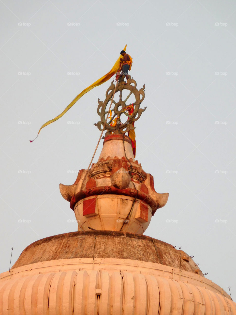 Flag hoisting ceremony on Jagannath temple