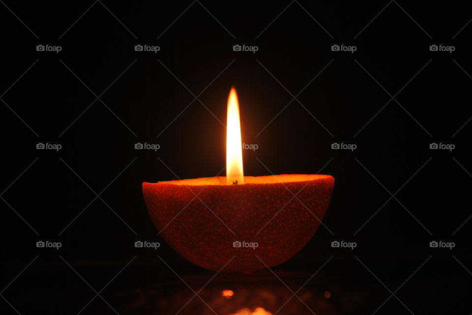 Red candle light