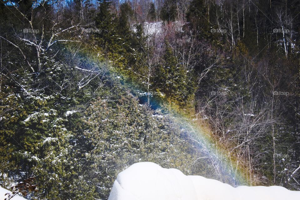 Rainbow on the waterfall
