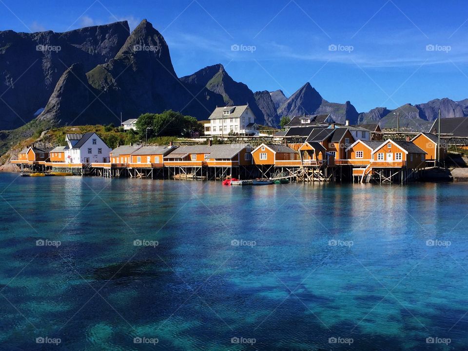 Village of Sakrisøy, north Norway 
