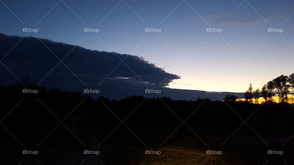 Dark Clouds at Sunset