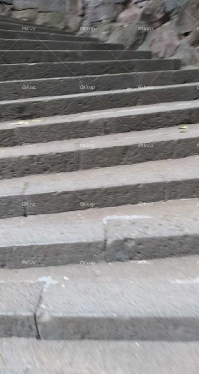 las escaleras.