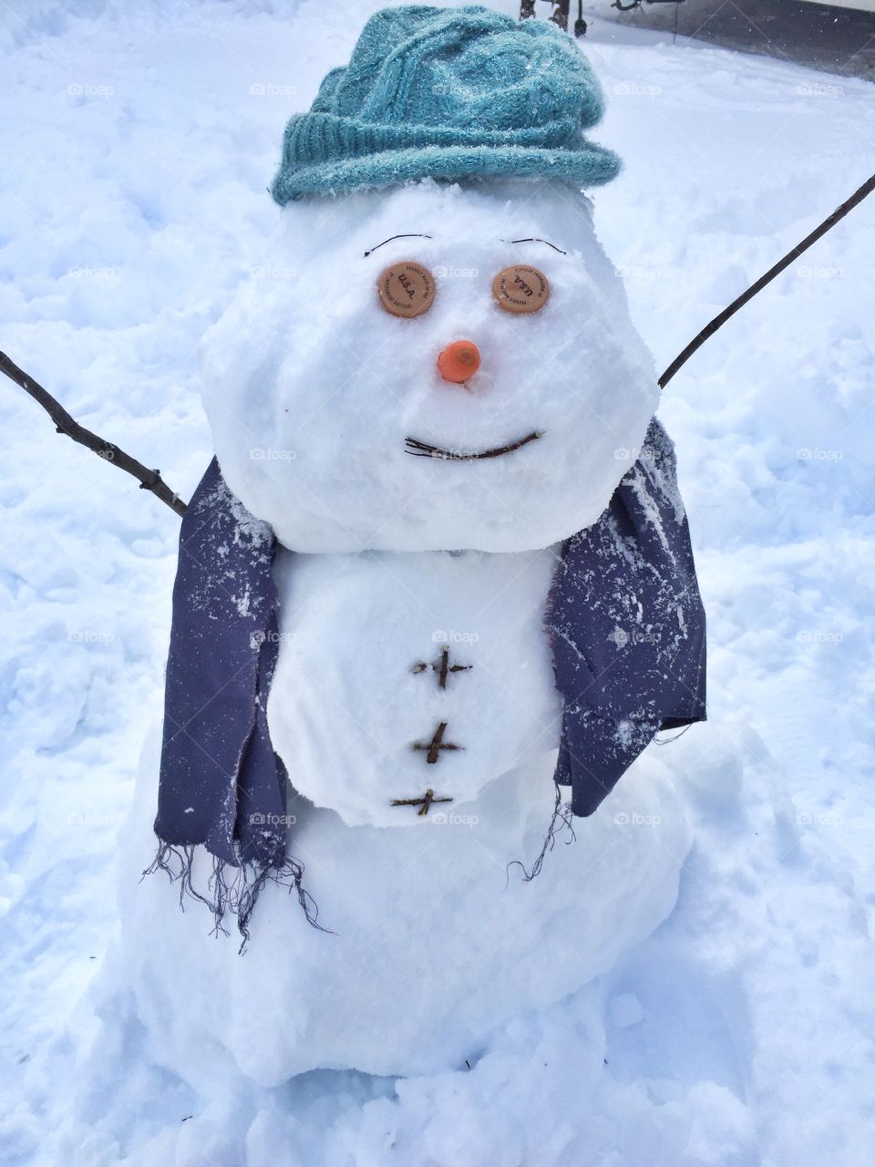 Mason's first snowman 