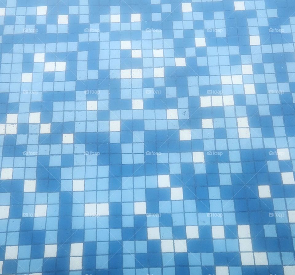 bright blue and white square checkerboard tile pattern