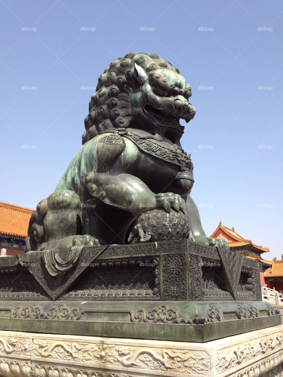 china statue lion protection by keefo13