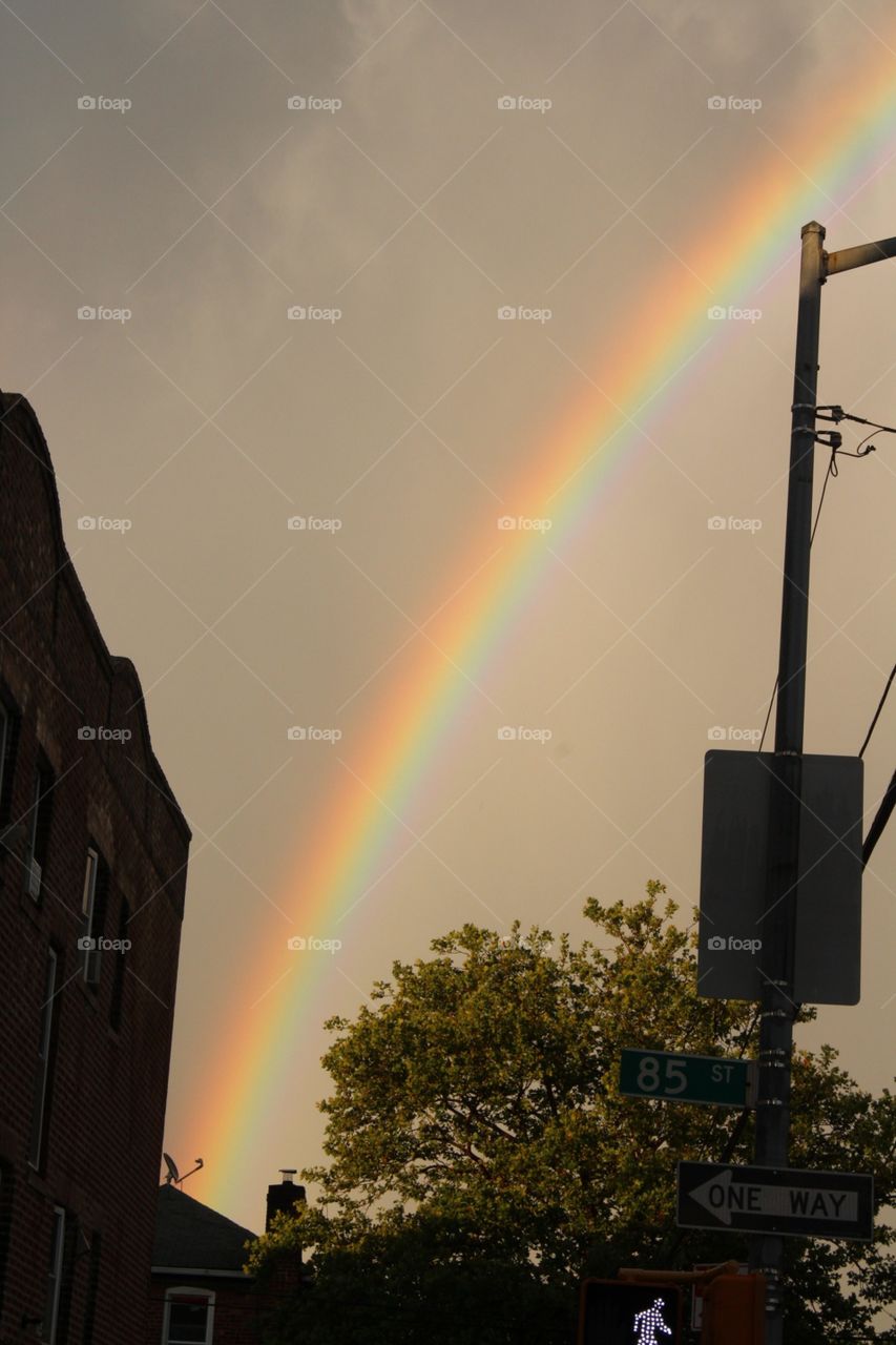 Rainbow, No Person, Rain, Sunset, Music